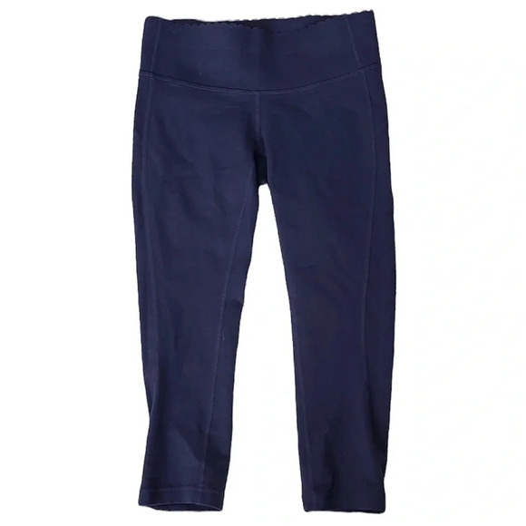 New Balance Blue Scalloped 0683 Capri Leggings XS - Picture 1 of 5